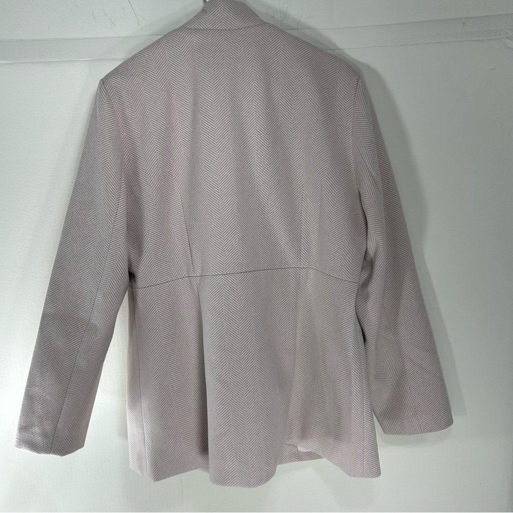 Chou Yatou Elegant Women's Herringbone Tan and Pale Pink and Jacket Size XL - Picture 4 of 14